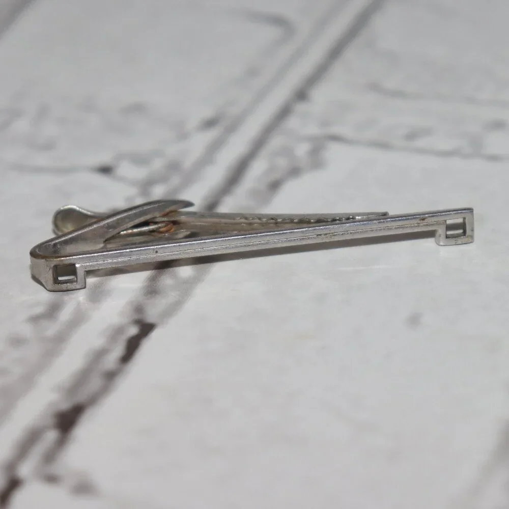 ✨ Vintage Silver Hickok Tie Clip (1.25